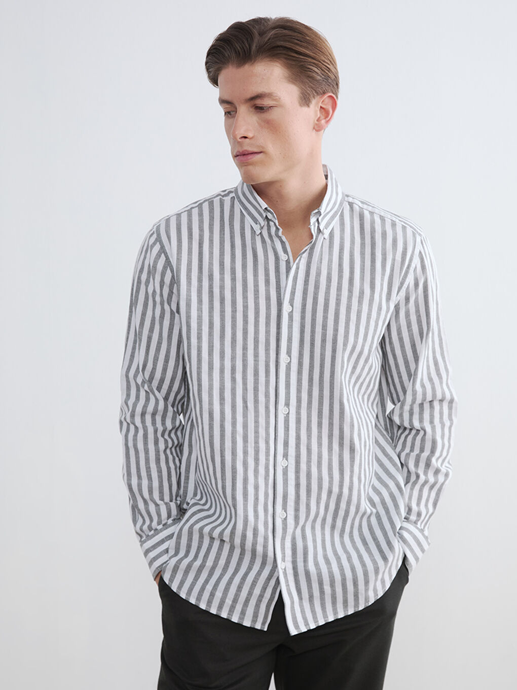 Regular Fit Striped Men's Shirt
