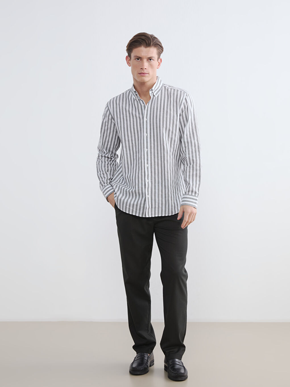 Regular Fit Striped Men's Shirt-1