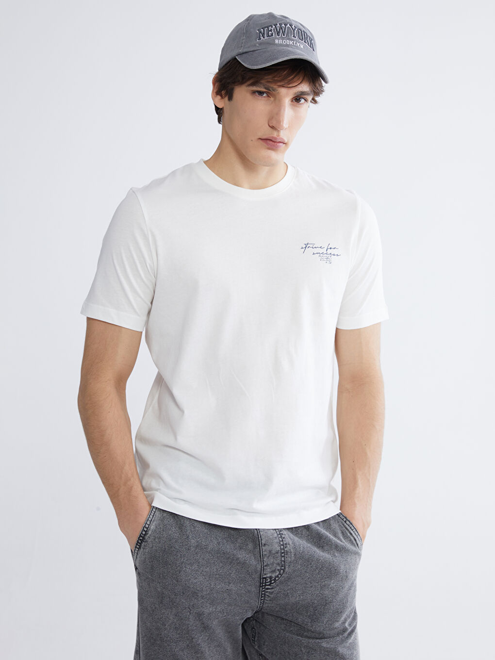 Crew Neck Printed Jersey Man T-Shirt