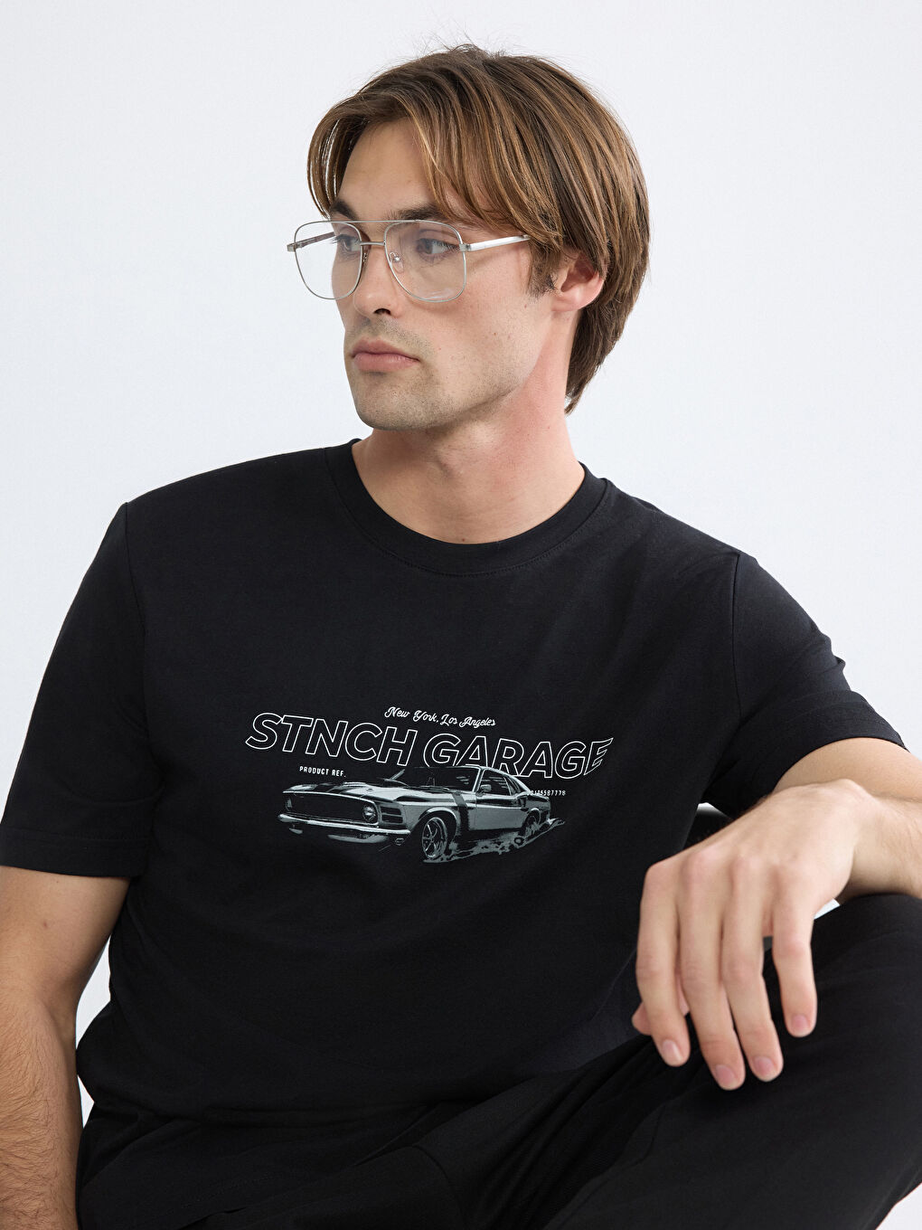 Crew Neck Printed Men's T-Shirt