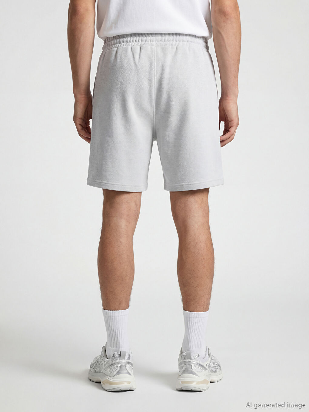 Gri Standart Kalıp Erkek Pike Şort-3