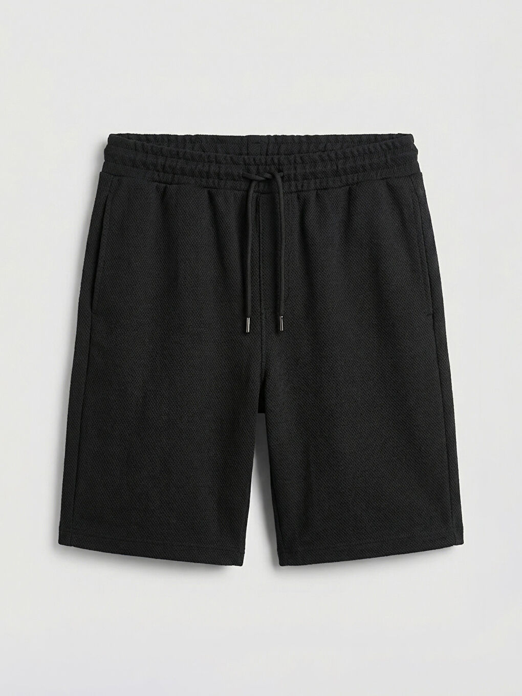 Siyah Standart Kalıp Erkek Şort-4