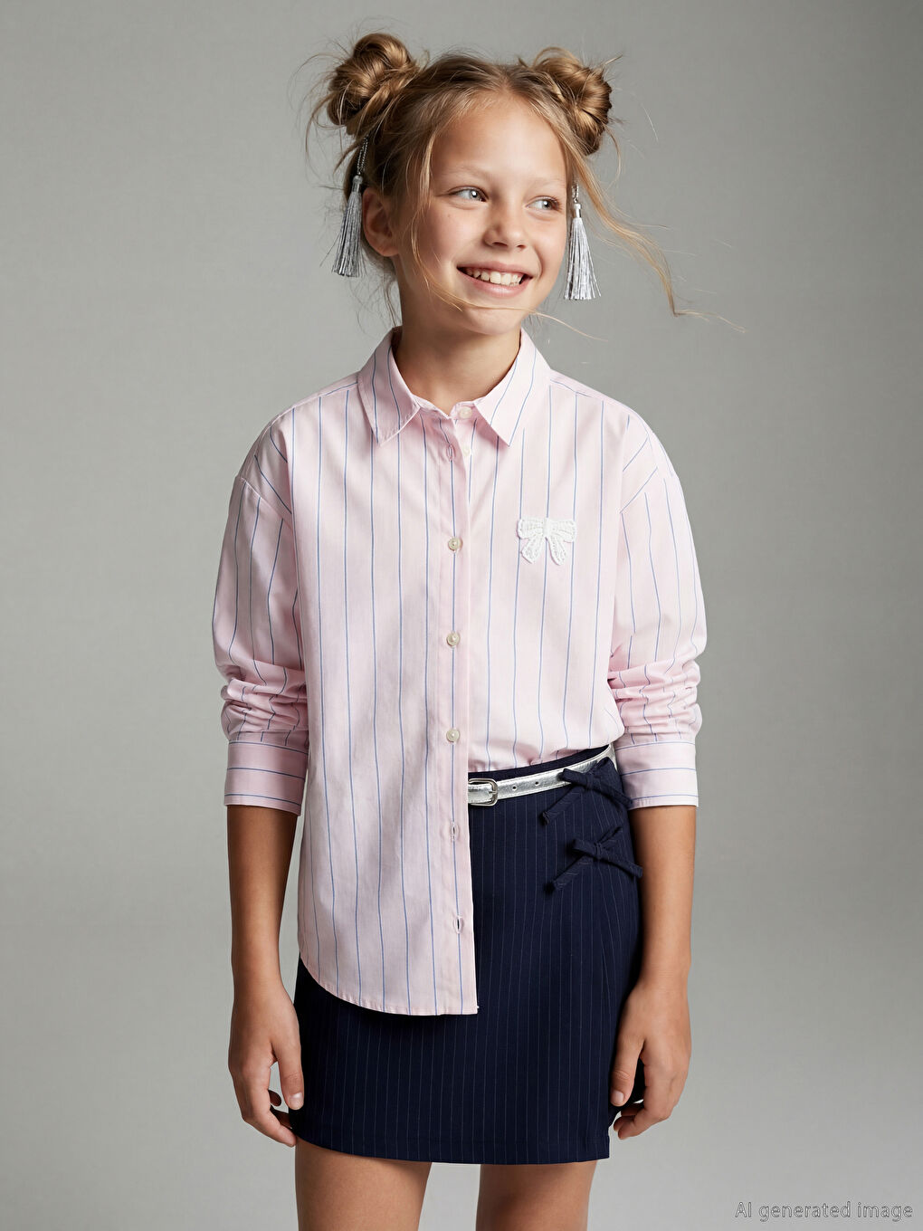 قميص مخطط بنات