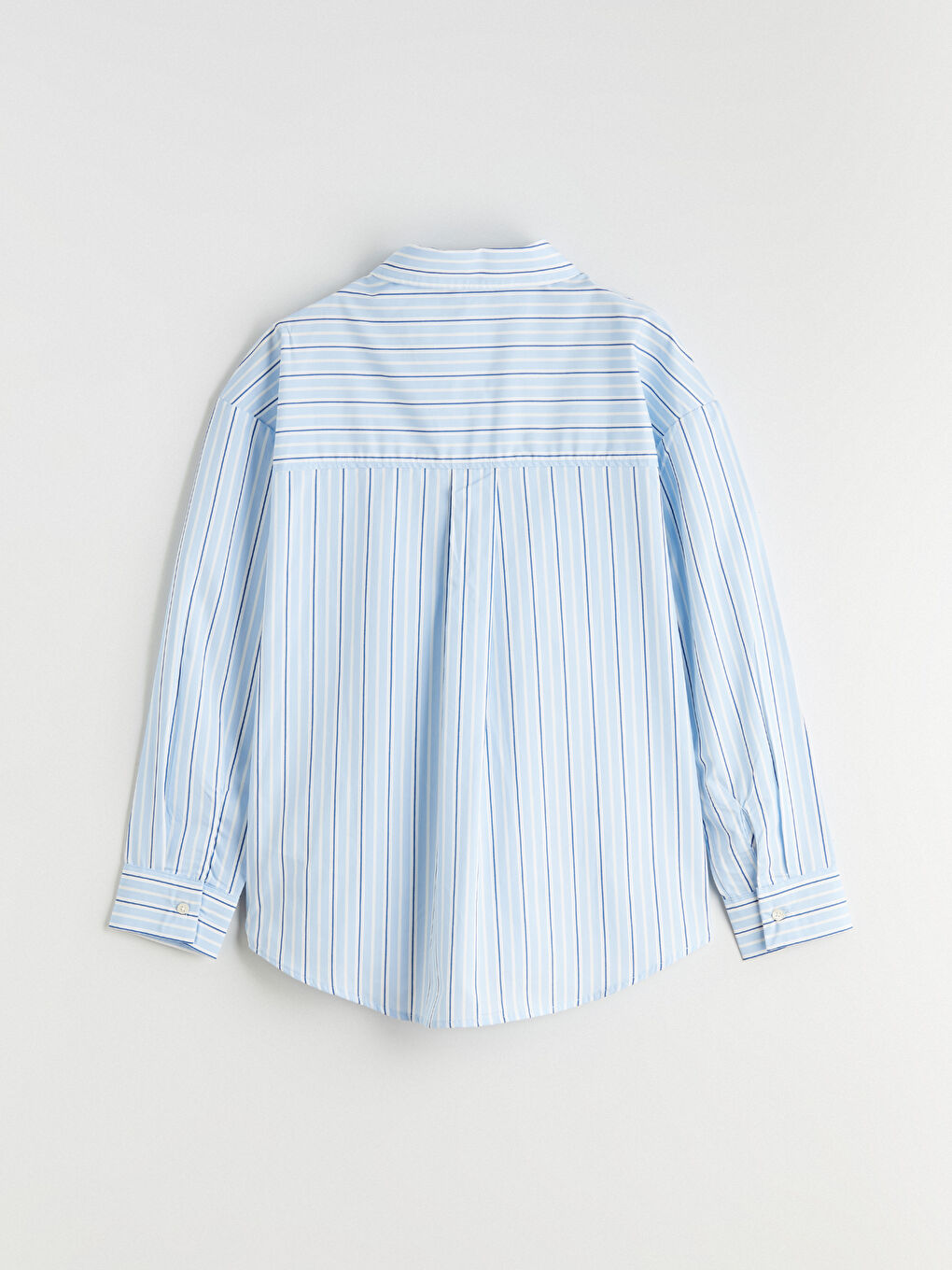 Mavi Çizgili Kız Çocuk Gömlek-2