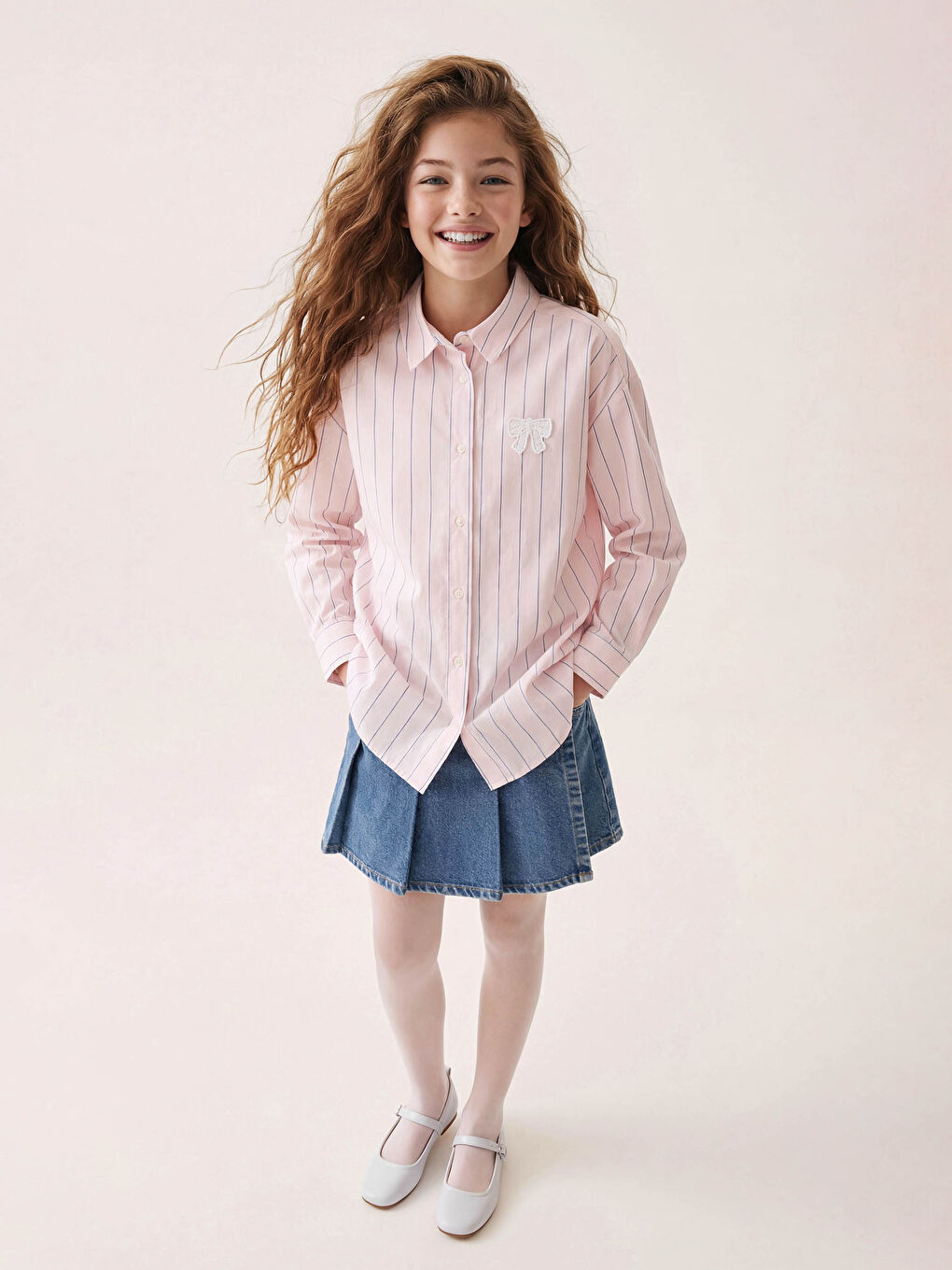 Striped Girls' Shirt-1