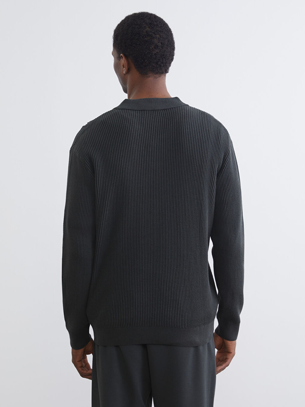 Polo Neck Men's Knitwear Sweater-3