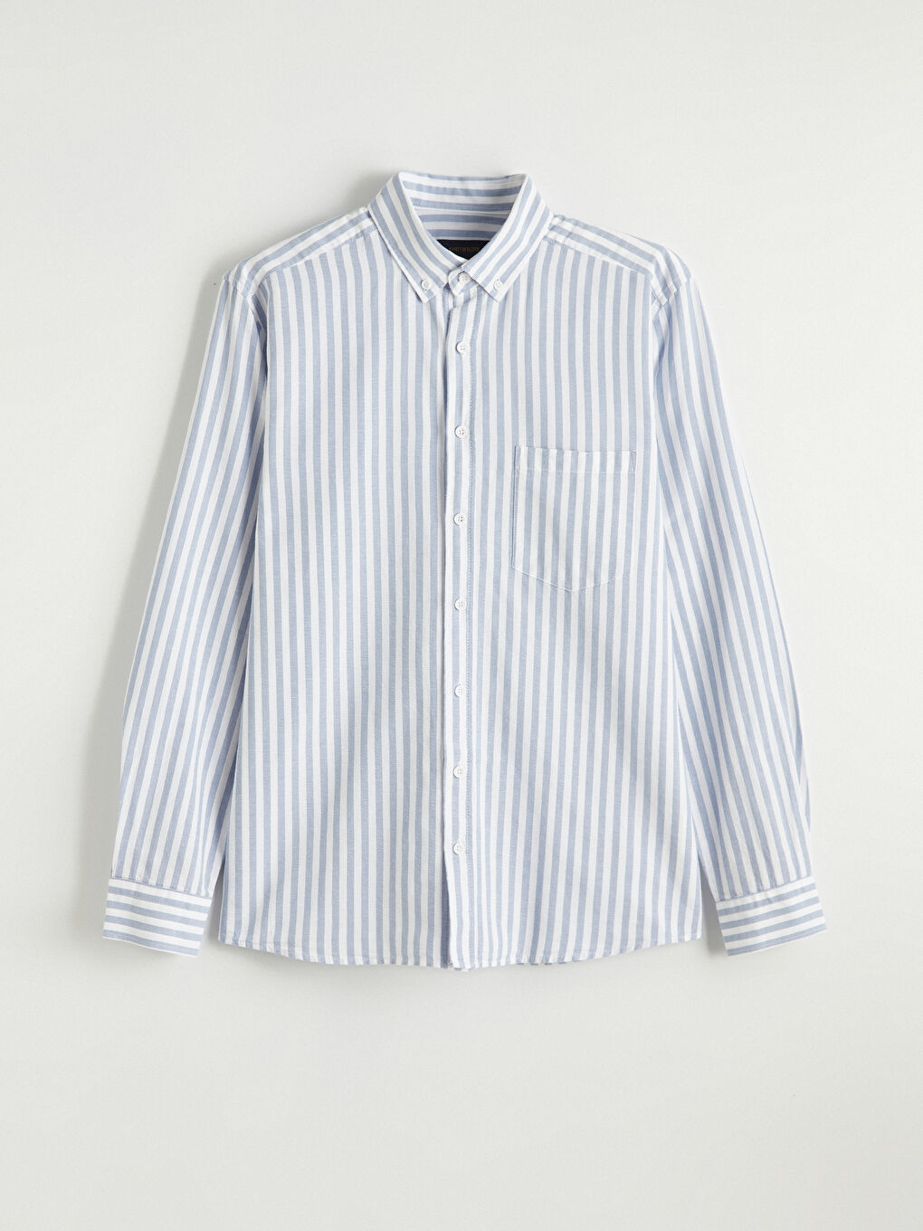 Mavi Regular Fit Çizgili Erkek Gömlek