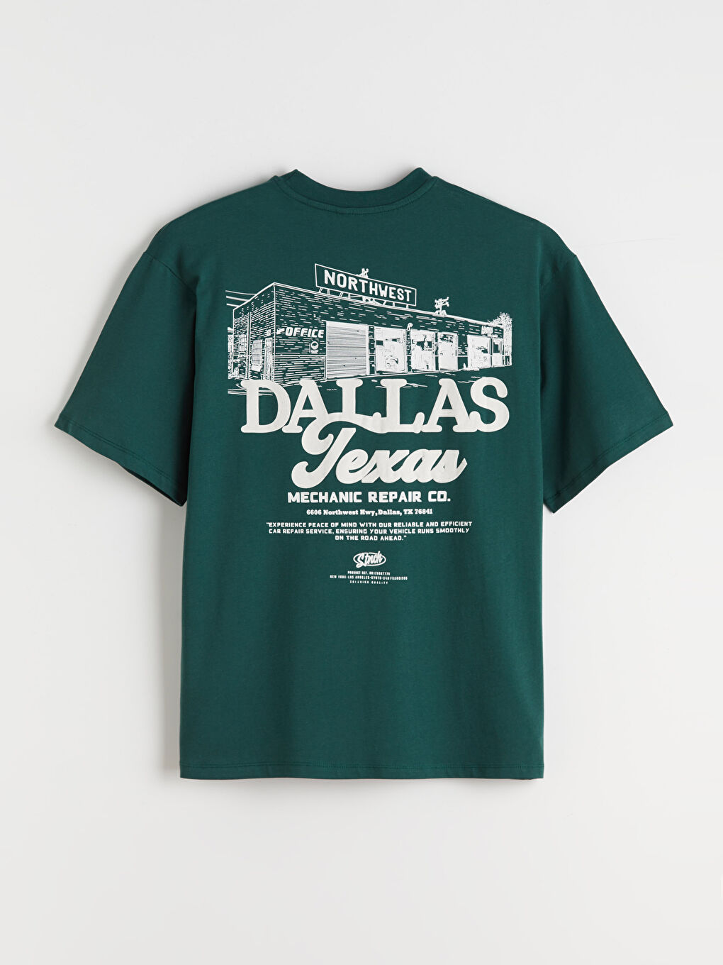 تيشيرت رجالي ياقة دائرية مطبوع جيرسي-5