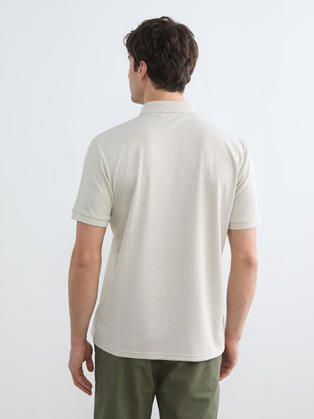 Gri Polo Yaka Erkek Tişört-3