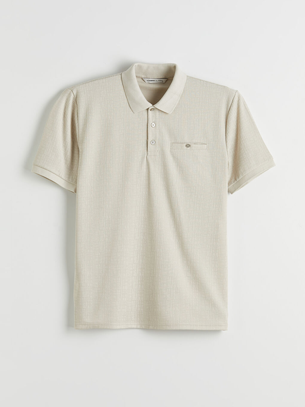 Gri Polo Yaka Erkek Tişört-4