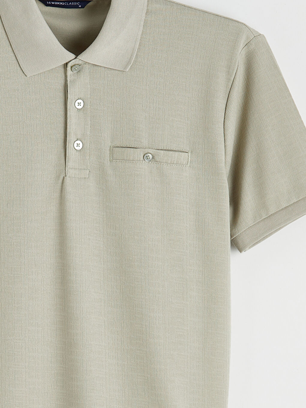 Yeşil Polo Yaka Erkek Tişört-5