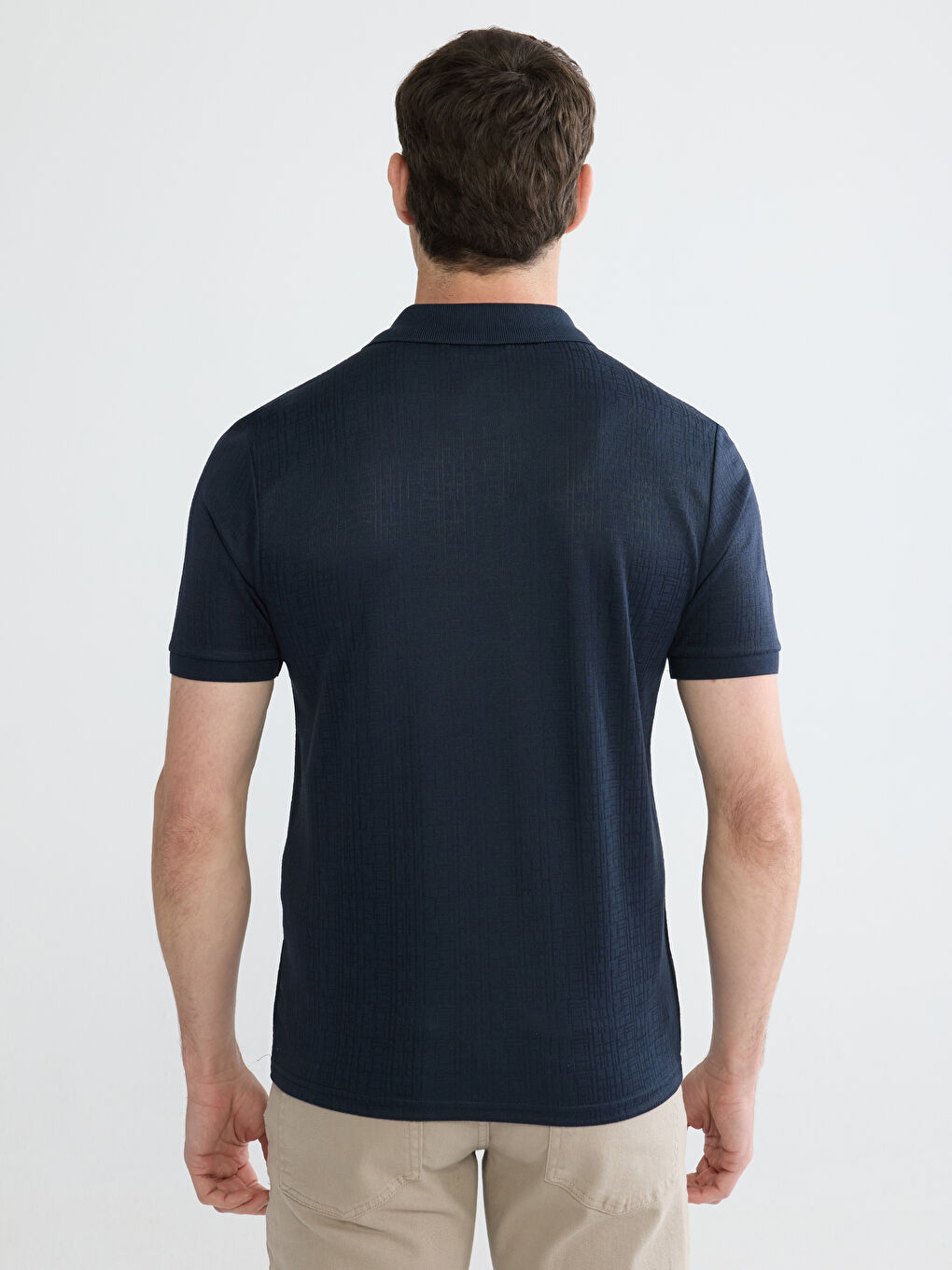 Lacivert Polo Yaka Erkek Tişört-3