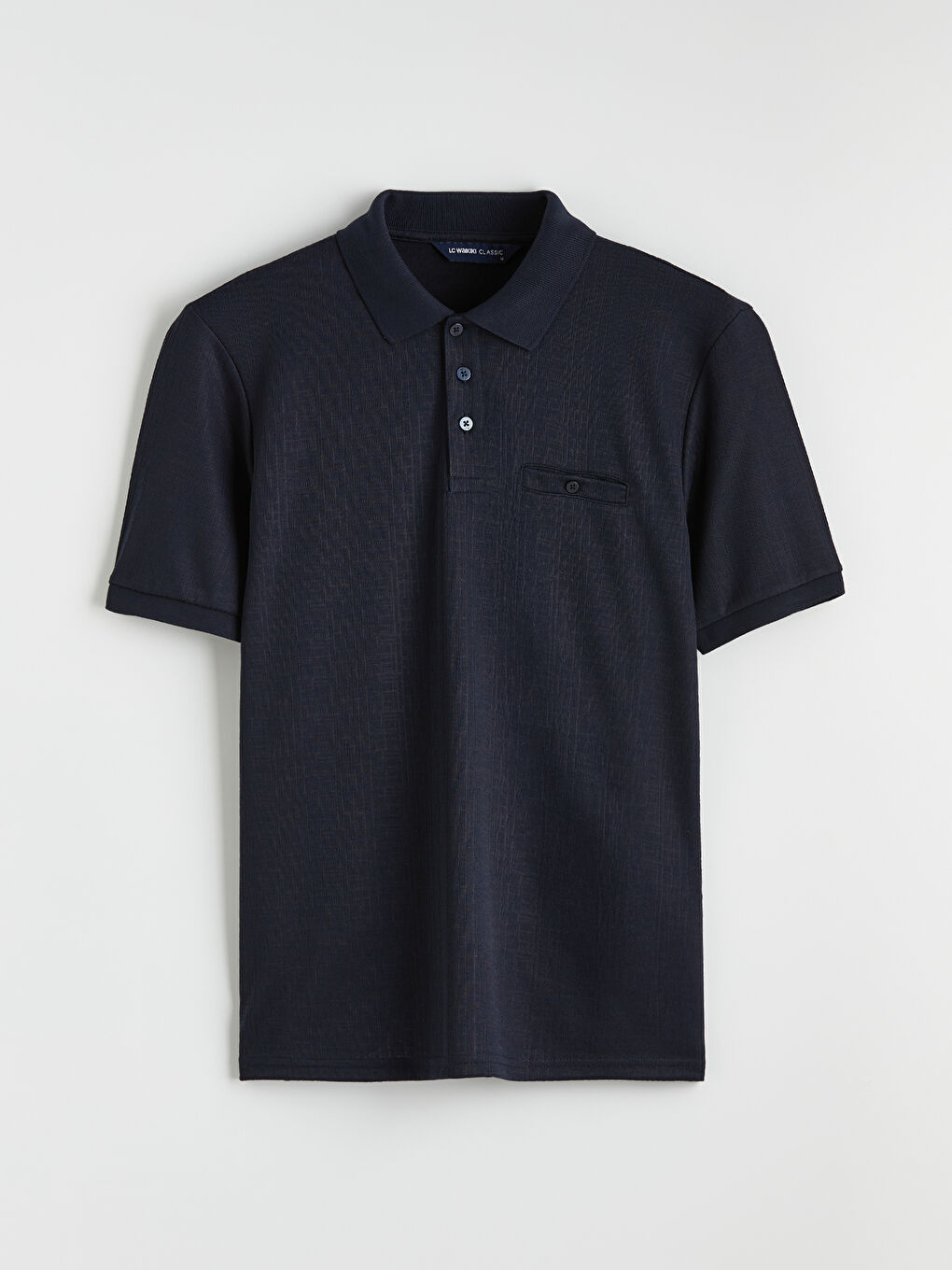 Lacivert Polo Yaka Erkek Tişört-4