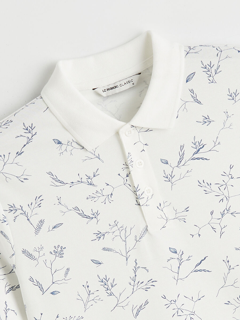 Футболка мужская узорчатая пике с воротником поло-5