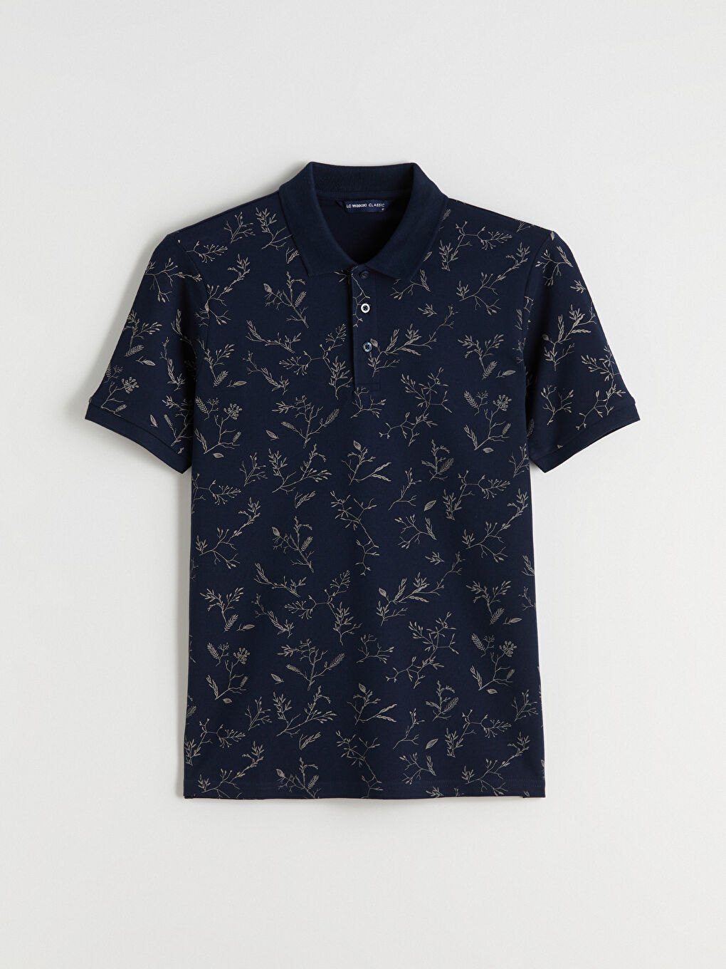 Polo Neck Patterned Pique Men's T-Shirt-4