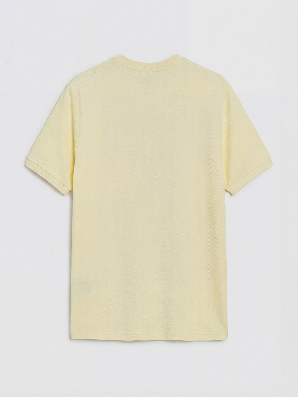 Sarı Bisiklet Yaka Erkek Tişört-1