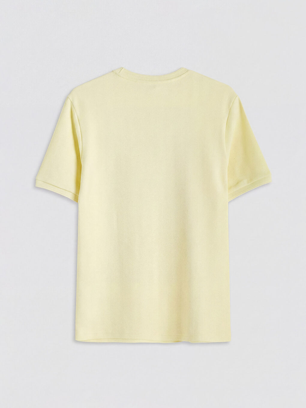 Sarı Bisiklet Yaka Erkek Tişört-1