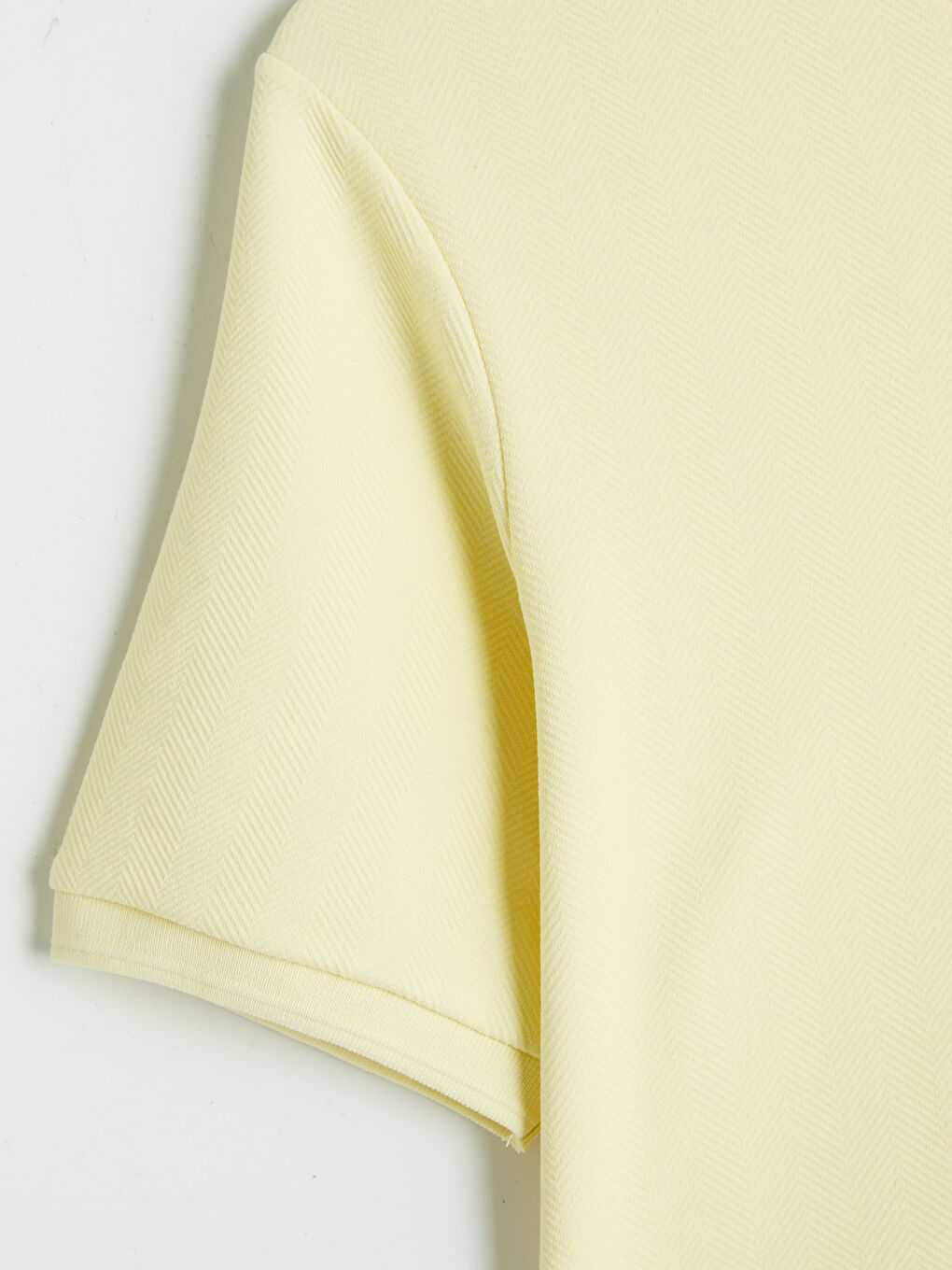 Sarı Bisiklet Yaka Erkek Tişört-2