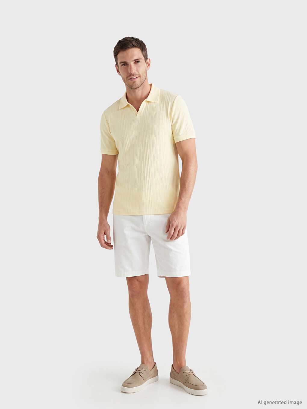 Polo Collar Structured Men's T-Shirt-1