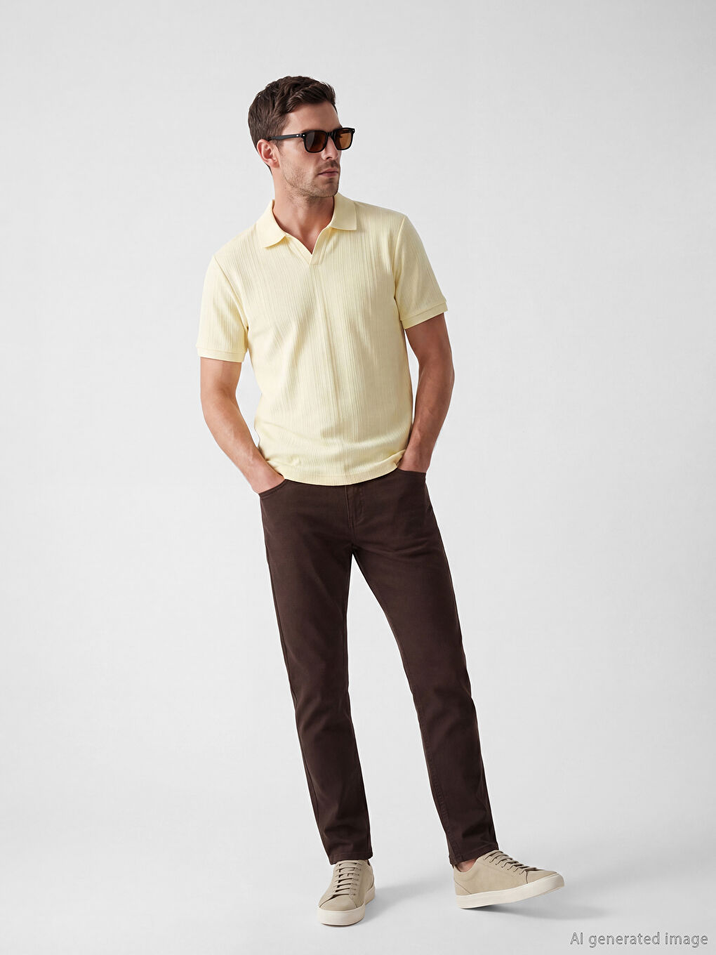 Polo Collar Structured Men's T-Shirt-1