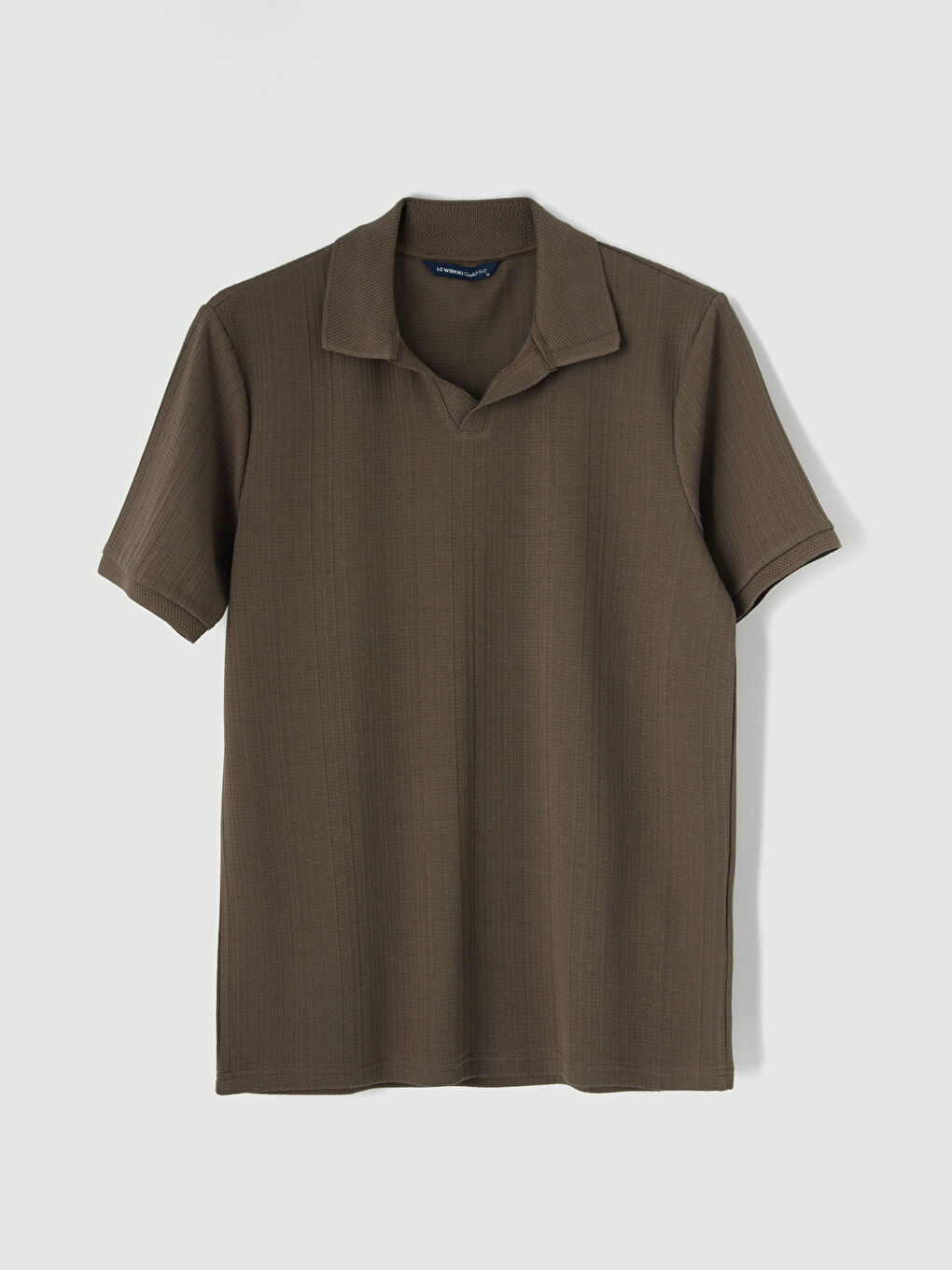 Polo Collar Structured Men's T-Shirt-4