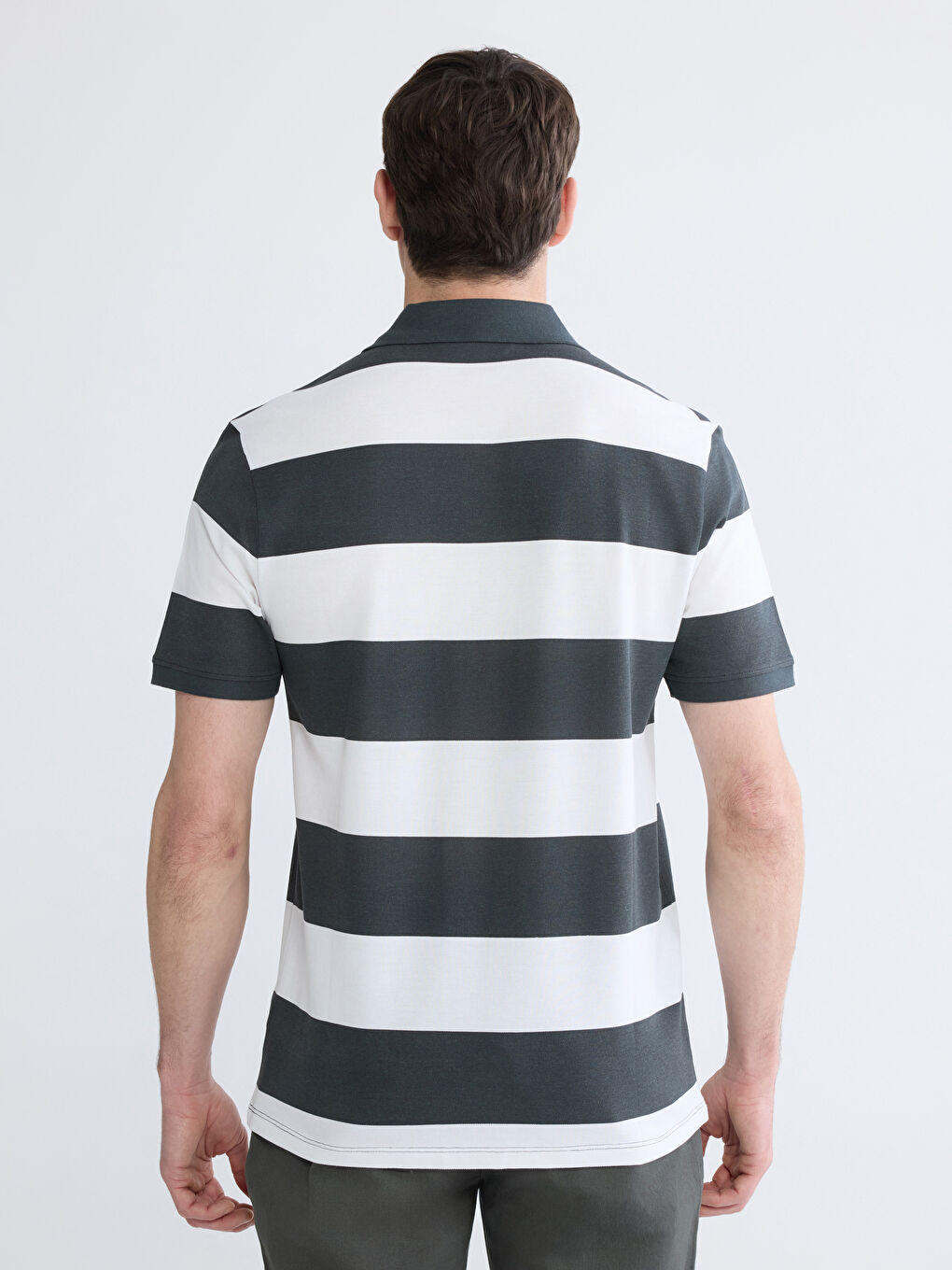 Striped Piqué Polo Shirt-3