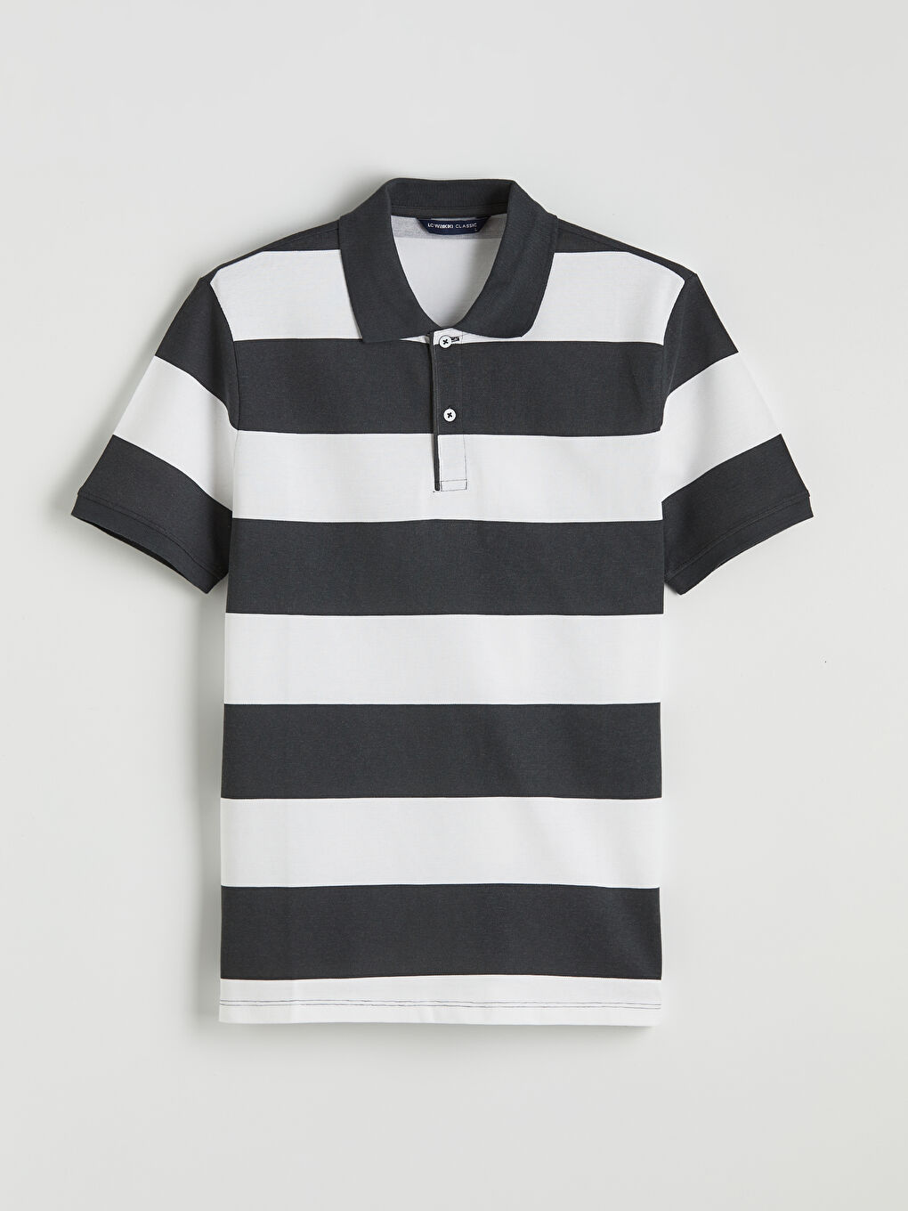 Striped Piqué Polo Shirt-4