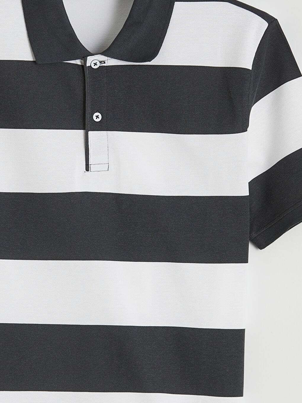 Striped Piqué Polo Shirt-5