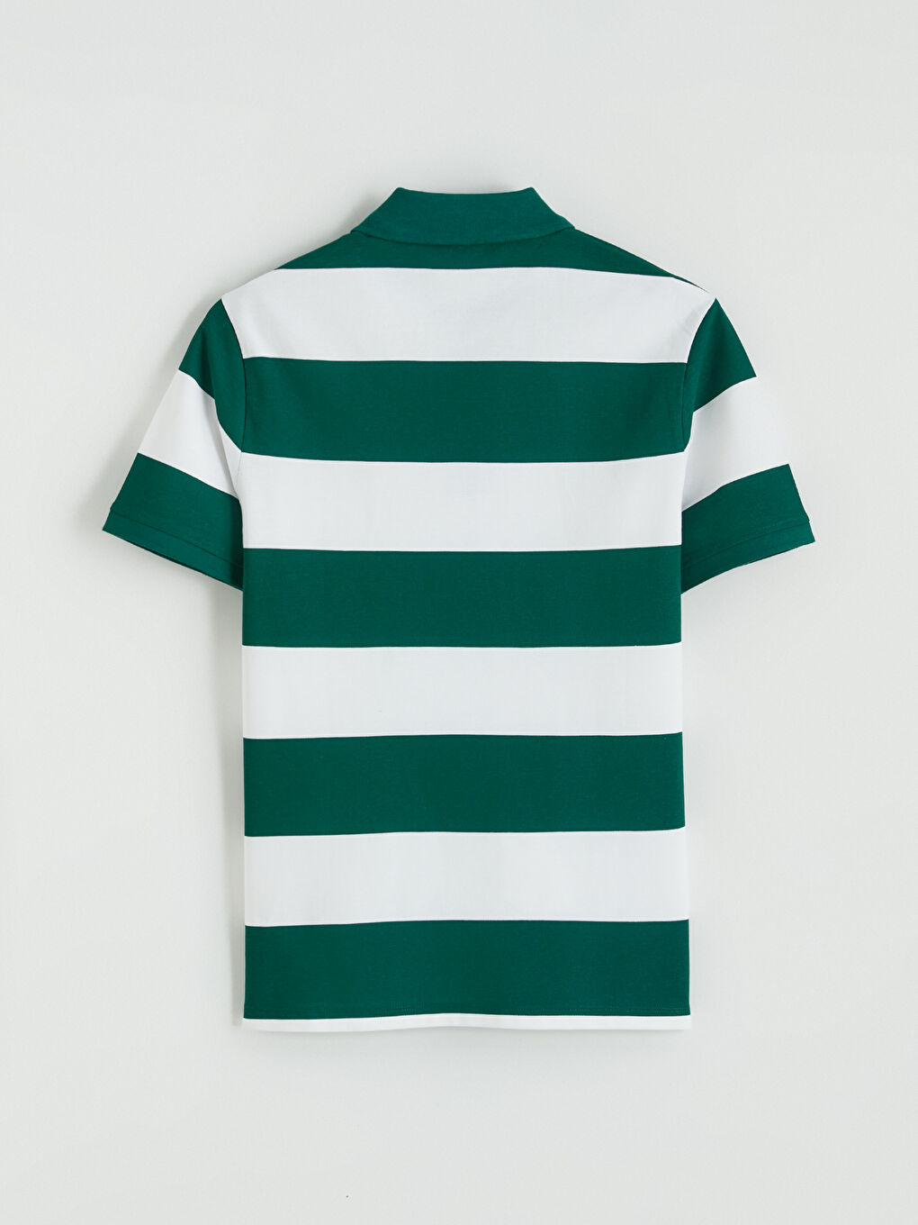 Polo Collar Striped Pique Men's T-Shirt-5