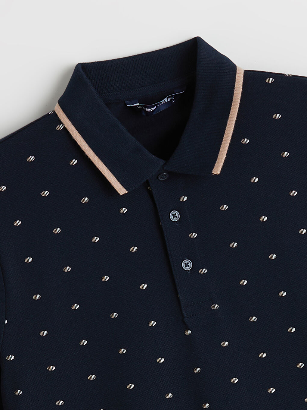 Футболка мужская узорчатая пике с воротником поло-5