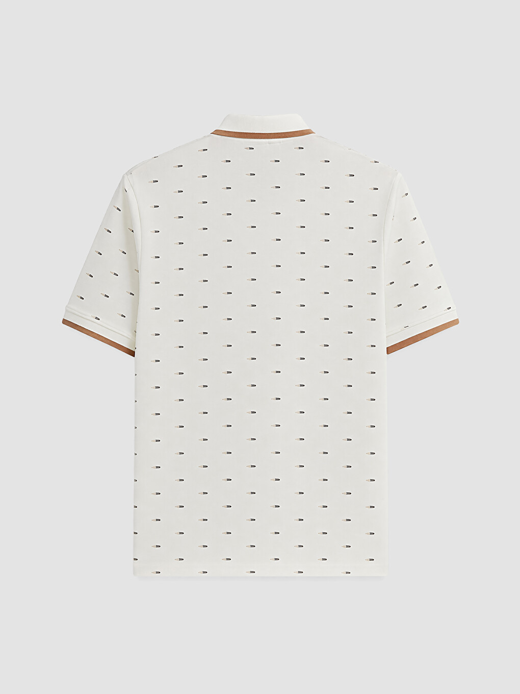 Polo Collar Patterned Pique Men's T-shirt-1