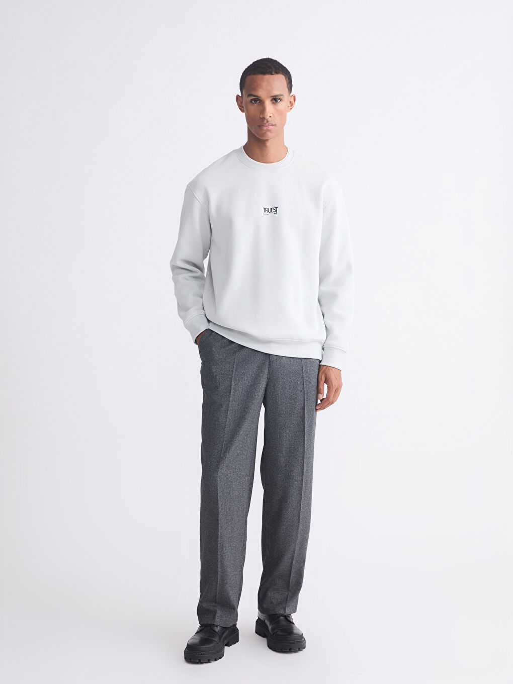 მამაკაცები რუხი თბილი ზედა-1