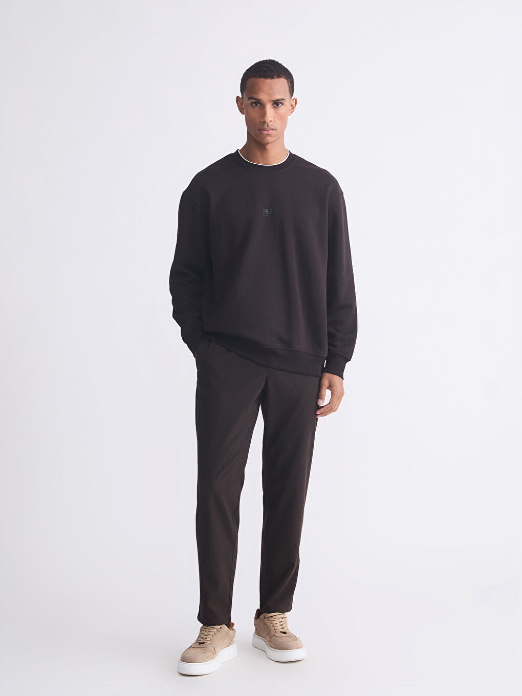 Чоловік КОРИЧНЕВИЙ Світшот - Толстовка-1