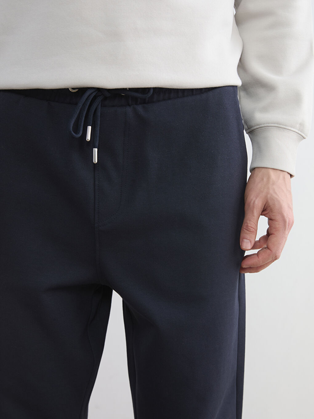 Lacivert Standart Kalıp Erkek Eşofman Altı-2