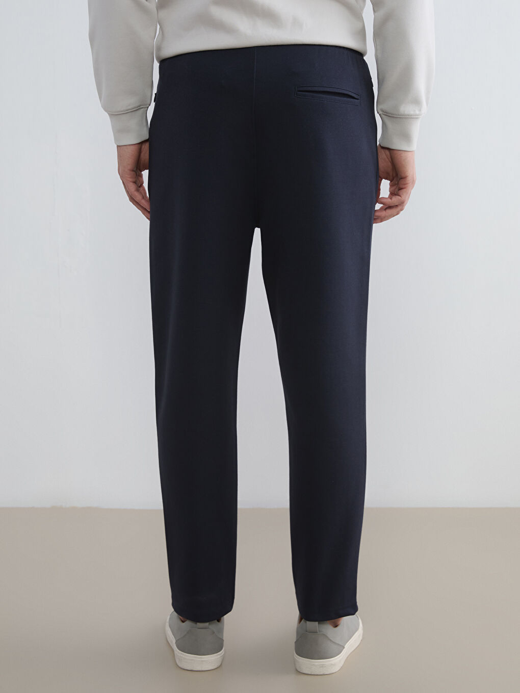 Lacivert Standart Kalıp Erkek Eşofman Altı-3