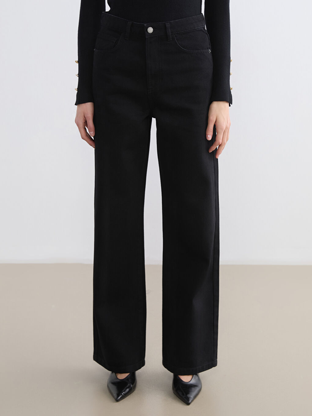 Wideleg Women's Jean Pants-1