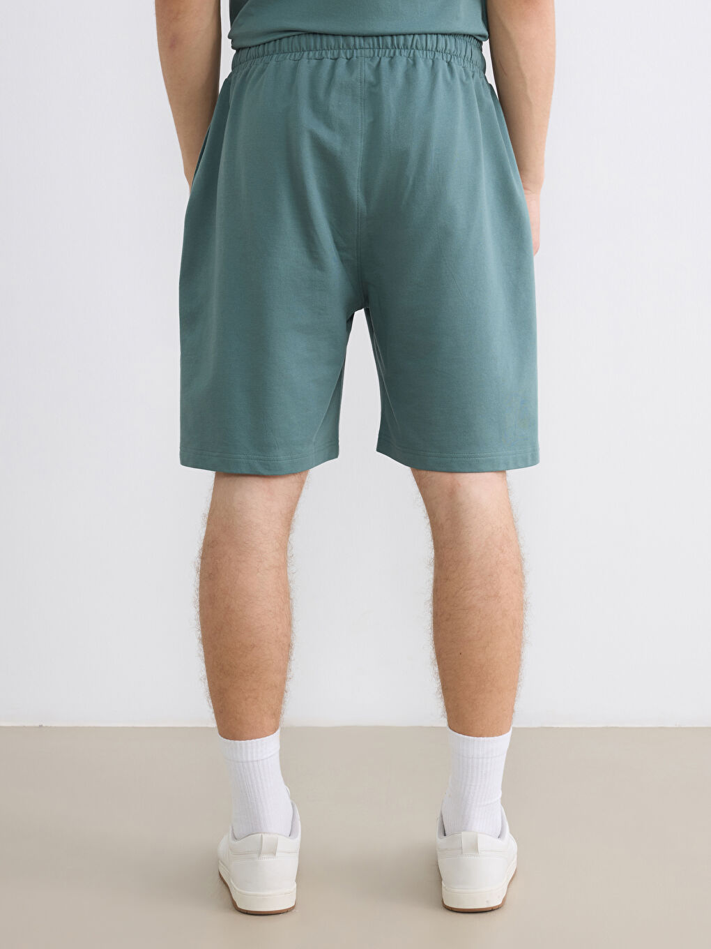 Petrol Standart Kalıp Erkek Şort-3