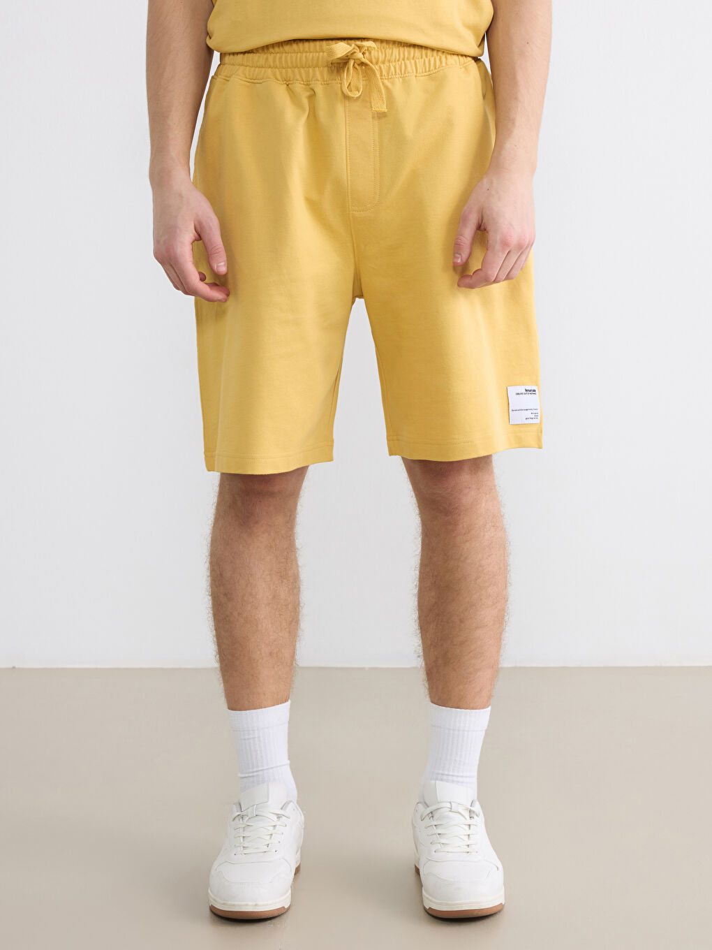 Sarı Standart Kalıp Erkek Şort-1