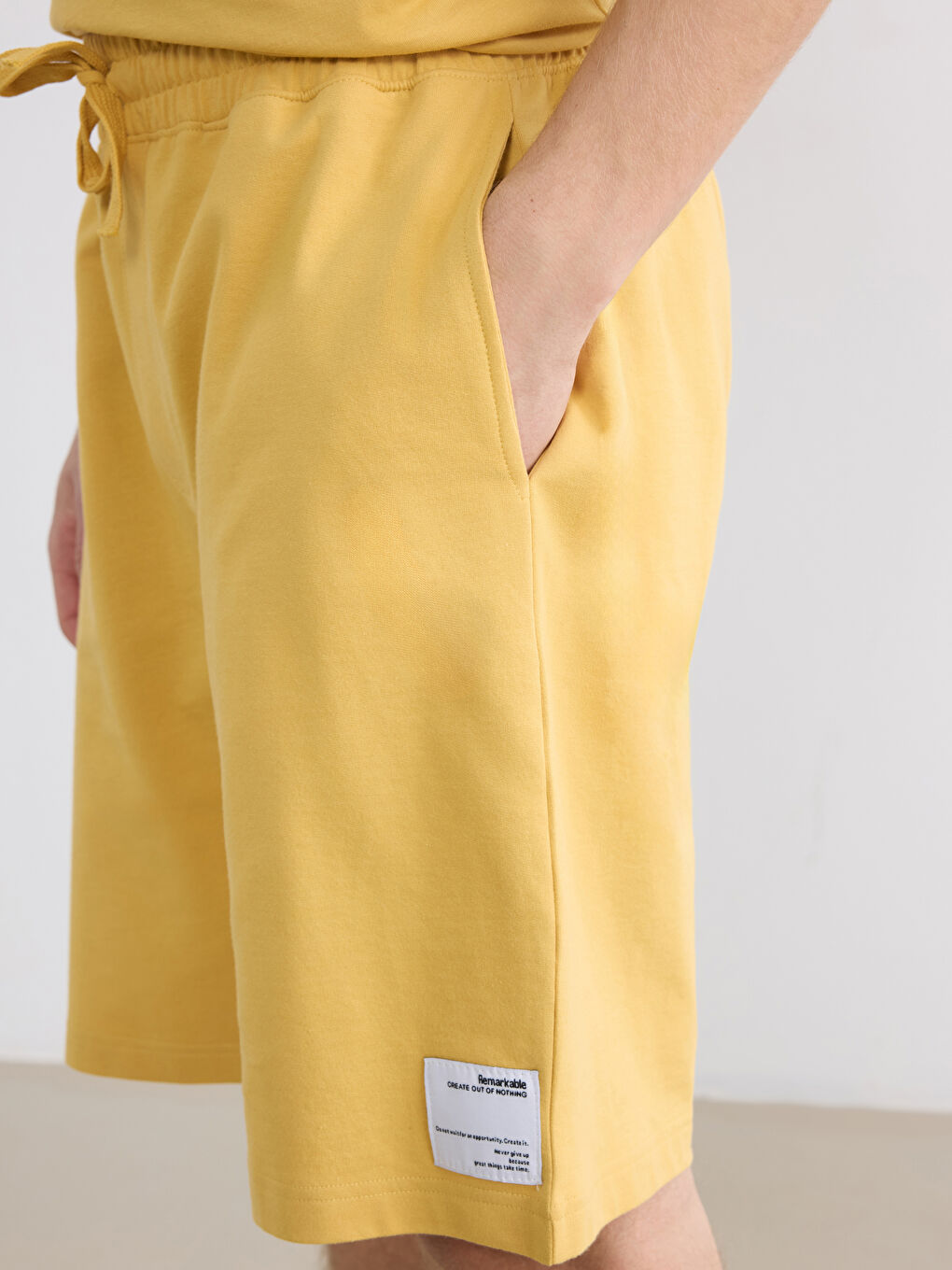 Sarı Standart Kalıp Erkek Şort-2