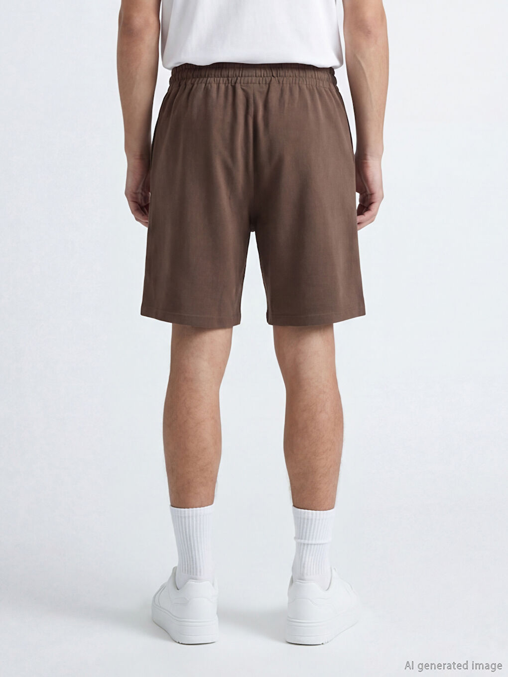 Kahverengi Standart Kalıp Erkek Şort-2
