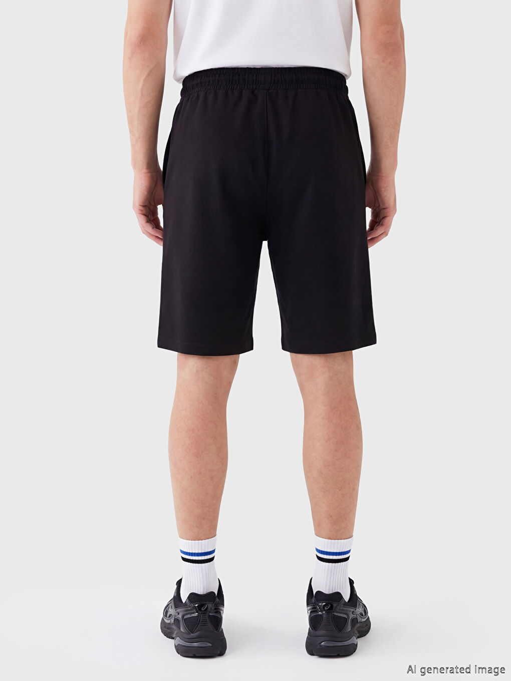 Siyah Standart Kalıp Erkek Şort-3