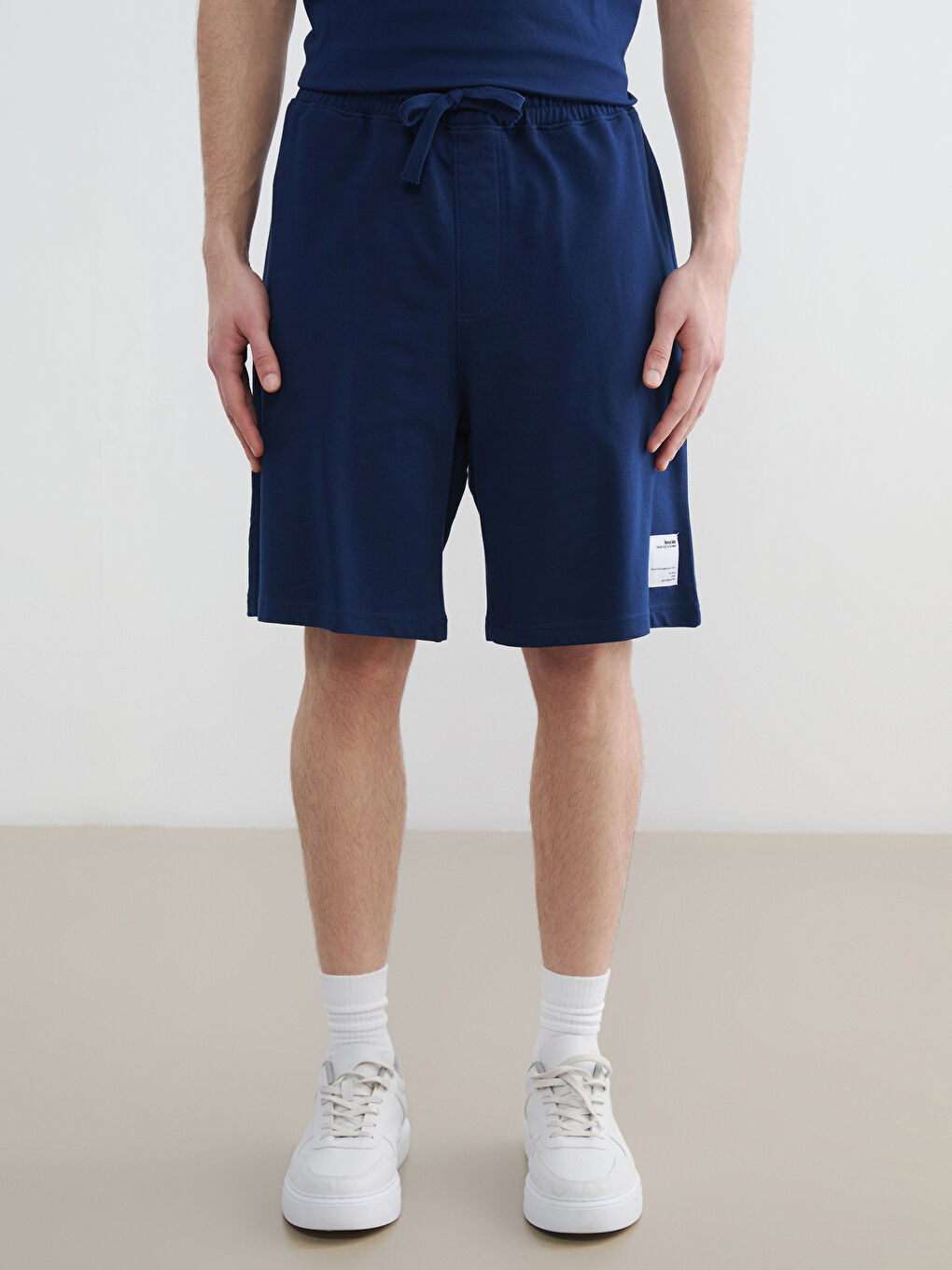 Lacivert Standart Kalıp Erkek Şort-1