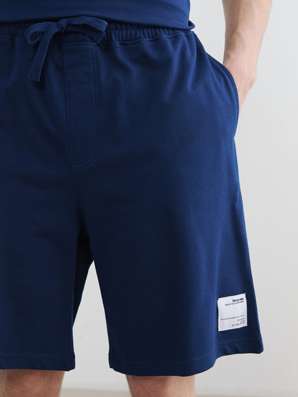 Lacivert Standart Kalıp Erkek Şort-2