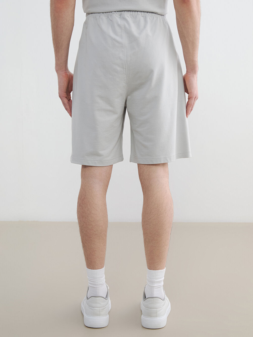 Gri Standart Kalıp Erkek Şort-3