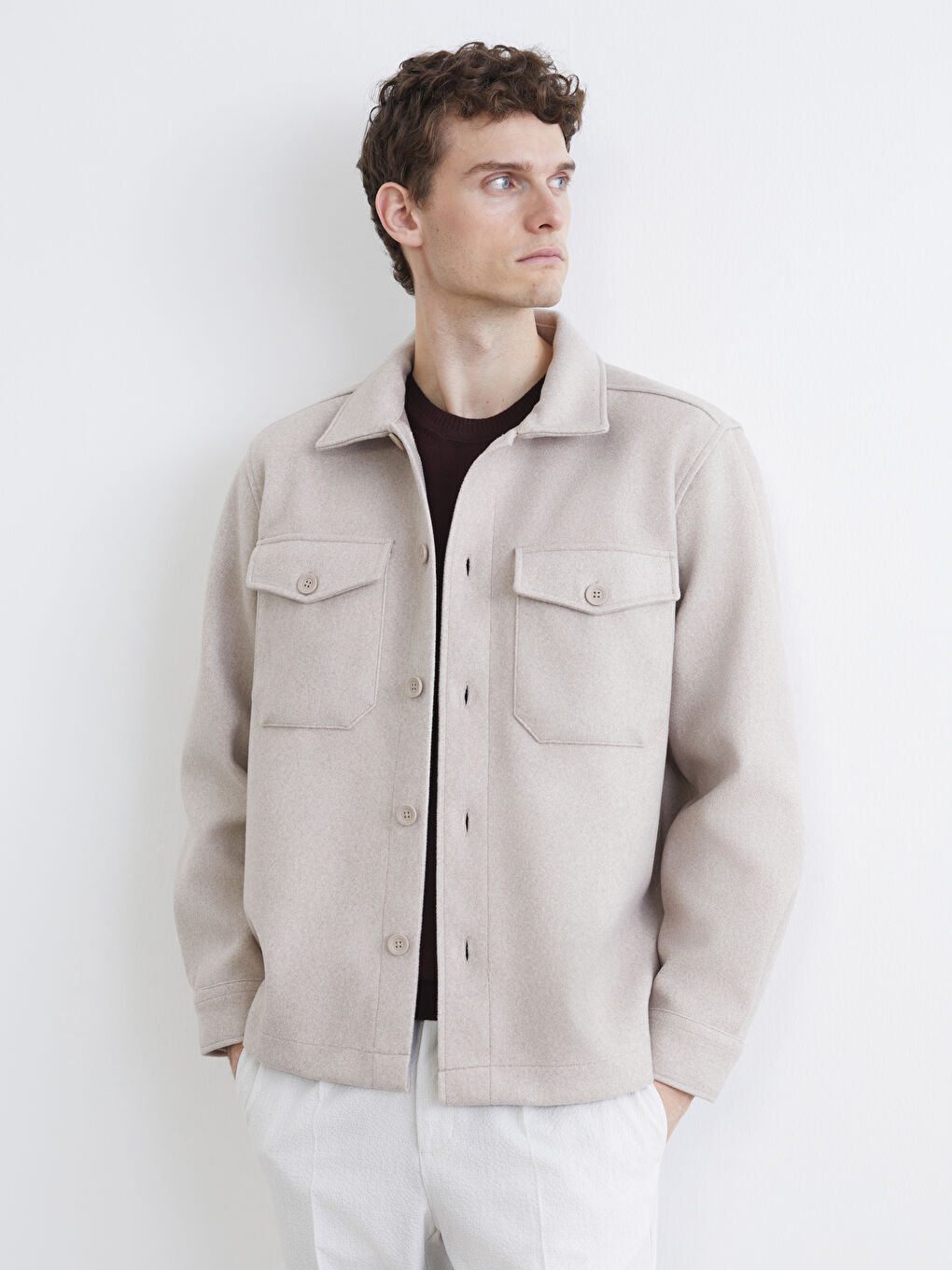 قميص خارجي كاشيه بقصة عادية للرجال-2