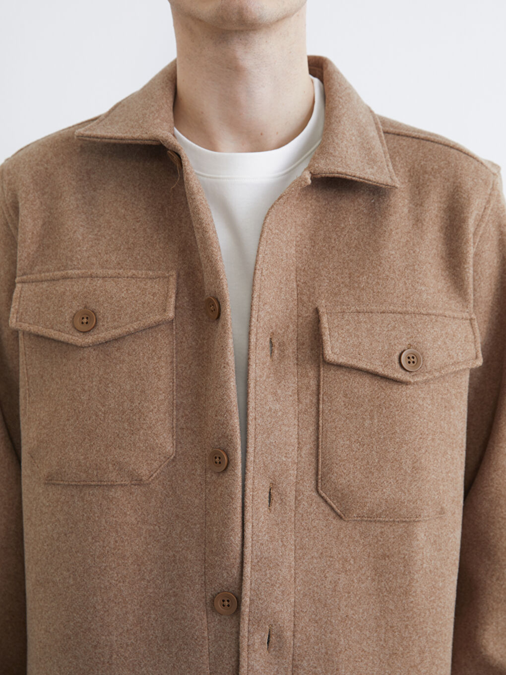 Мужская рубашка-жакет стандартного кроя из кашемира-2