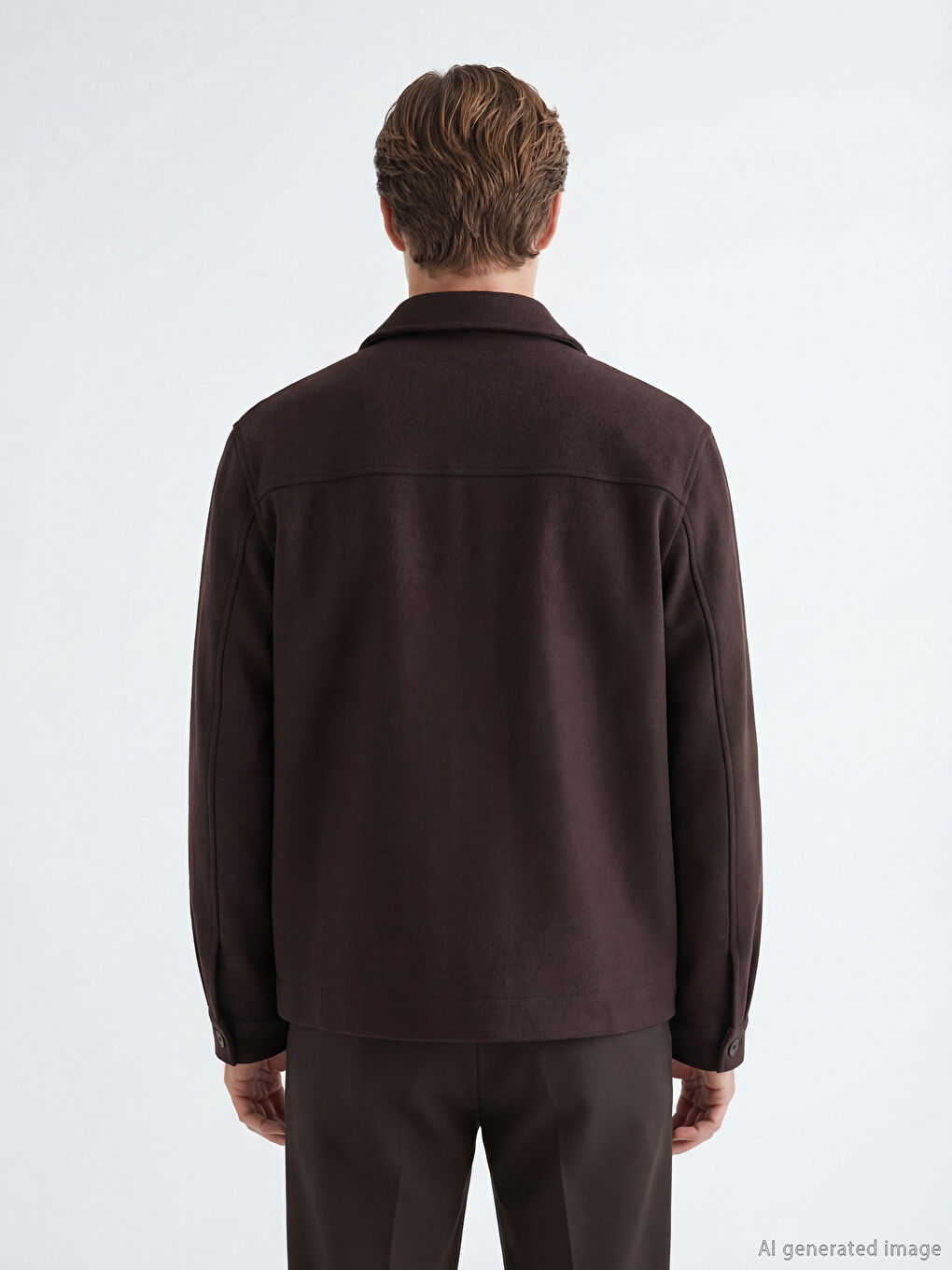Мужская рубашка-жакет стандартного кроя из кашемира-7