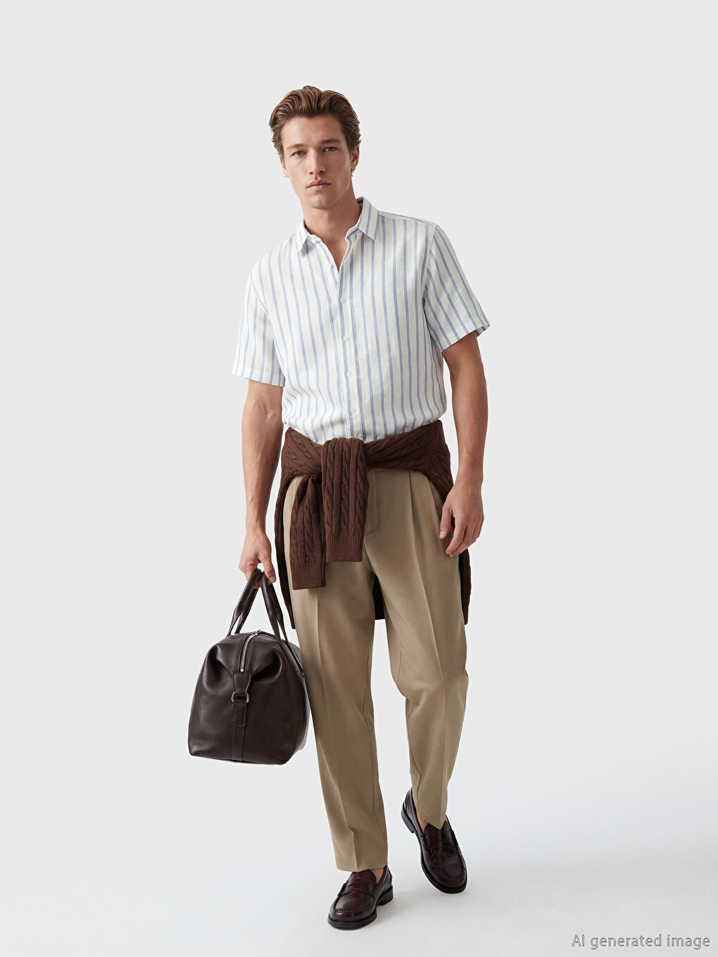 Regular Fit Striped Dobby Men's Shirt-1