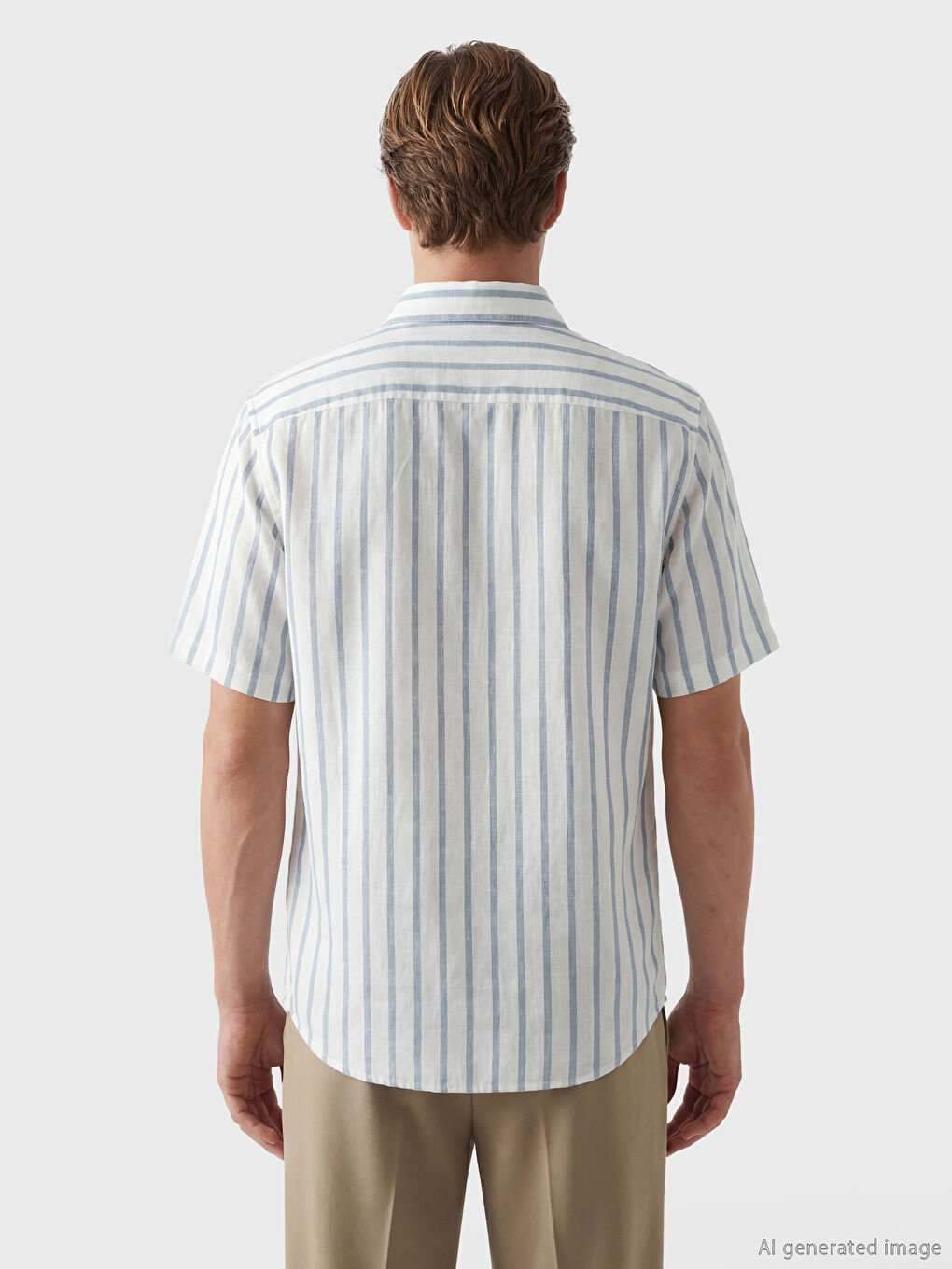 Regular Fit Striped Dobby Men's Shirt-3