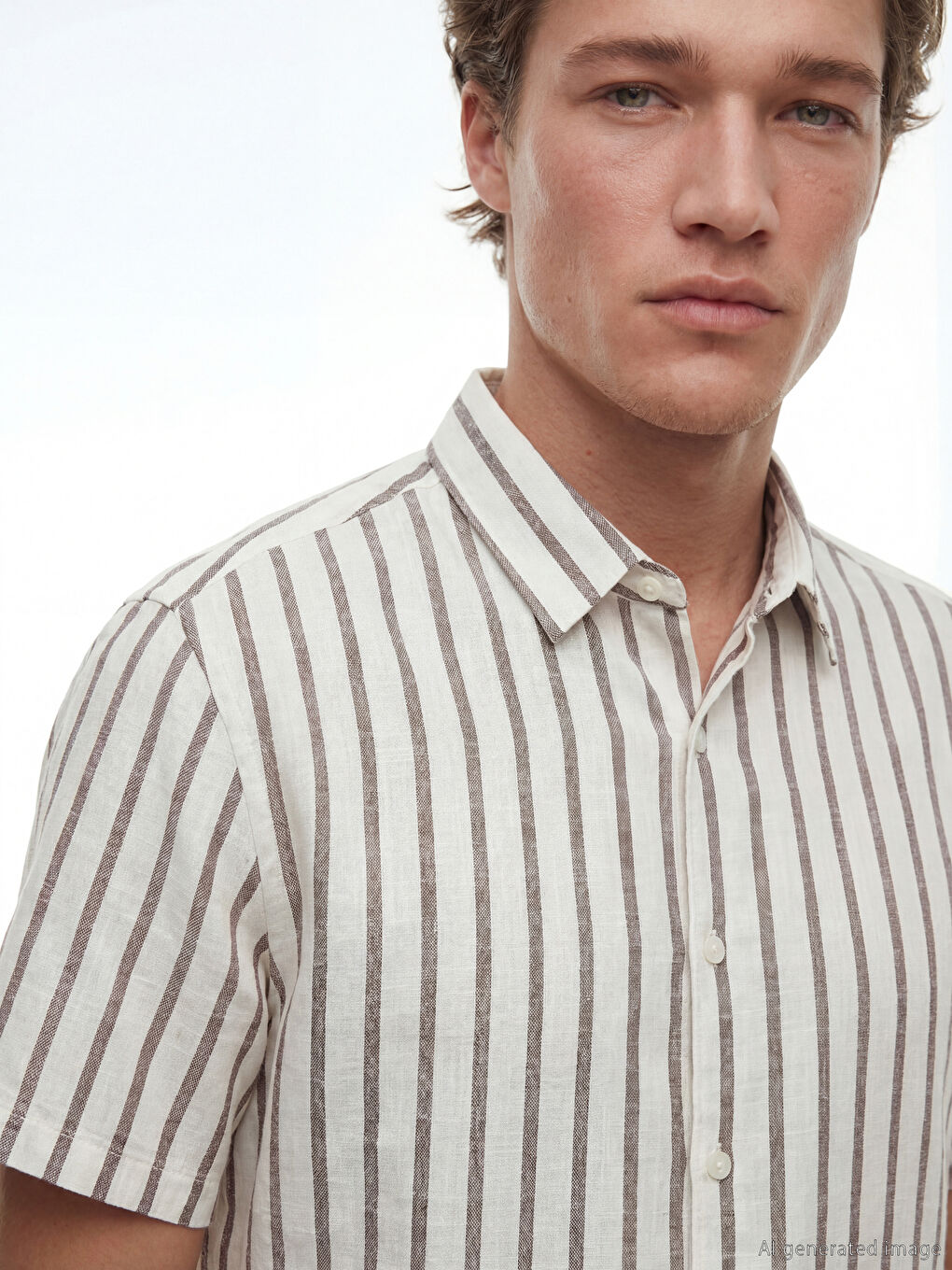 Regular Fit Striped Dobby Men's Shirt-2
